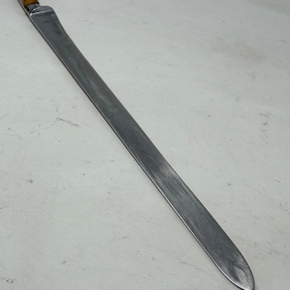 Abercrombie & Fitch Co Germany Stainless Carving Knife Stag Antler Handle‎ 12in